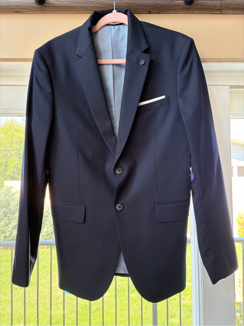 ZARA Men’s Navy Blue Suit Jacket Blazer Size 38 (EUR 48
